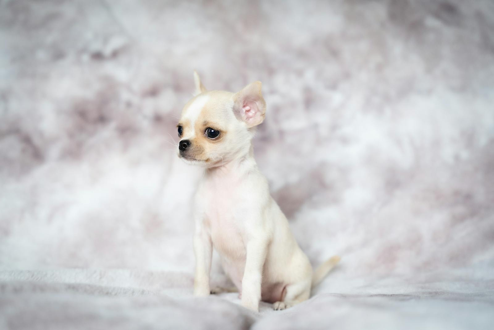 Chihuahua cabeza de manzana, cráneo redondeado y hocico corto, frente abombada característica del estándar FCI